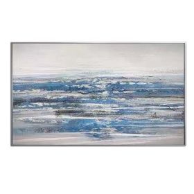 Blue Modern Style Abstract Wall Poster Nordic Canvas Oil Painting Contemporary Art Decoration Picture For Living Room Decor (size: 100X150cm)