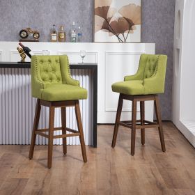 COOLMORE Bar Stools Set of 2 Counter Height Chairs with Footrest for Kitchen (Color: as Pic)