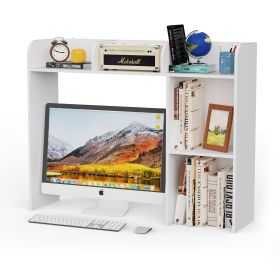 1pc Simple Dorm Desktop Storage Rack, Minimalist Wooden Bookshelf Organizer, Creative Tabletop Combination Cabinet (Color: White)